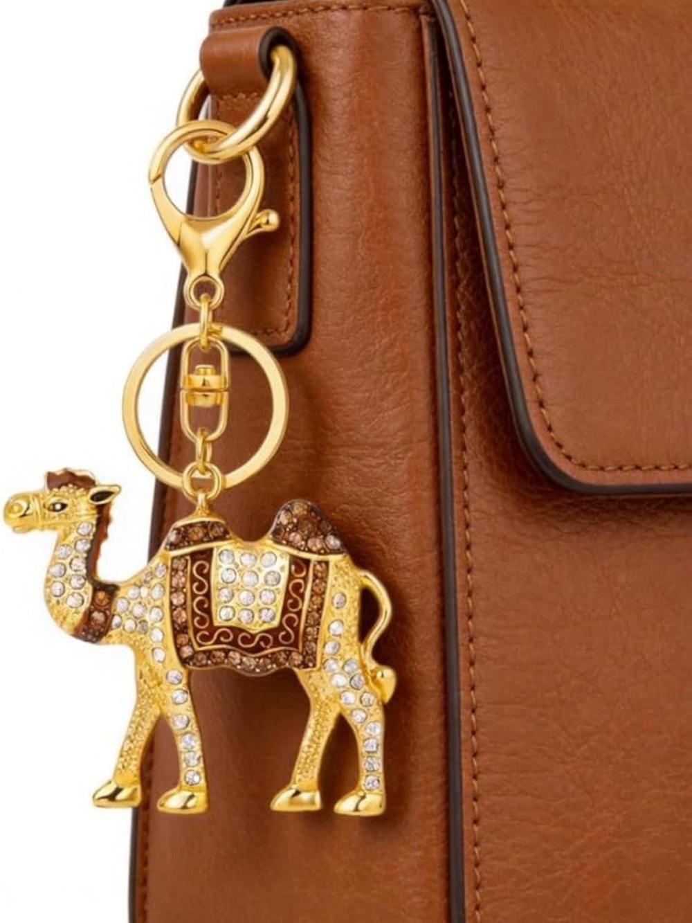 🆕🐫 Moroccan Crystal Camel Keychain Charm NWT